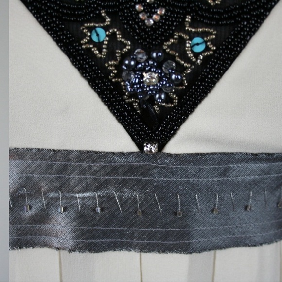 Sue Wong Nocturne 100% Silk Embellished Beads Sz.4 - Picture 7 of 13